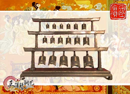 山東客戶定制17件古編鐘，迎賓編鐘古樂